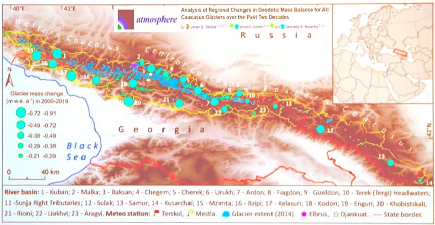 L’évolution des glaciers du Caucase entre 2000 et 2019 (présentation M. Elashvili)